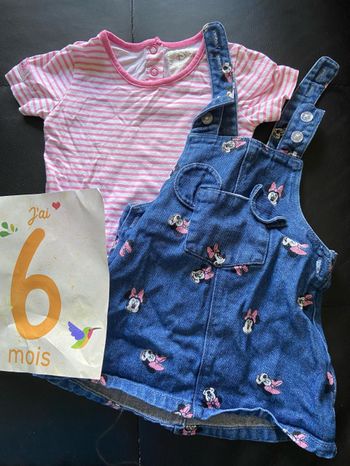 Ensemble robe salopette minnie