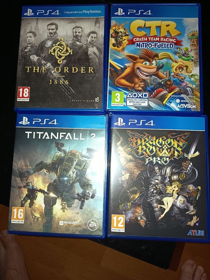 Lot de 4 jeux ps4 - photo numéro 1