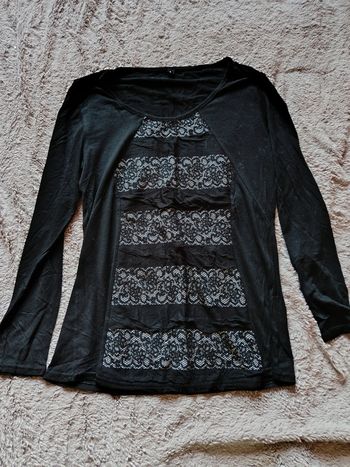 Haut noir manche longue t3