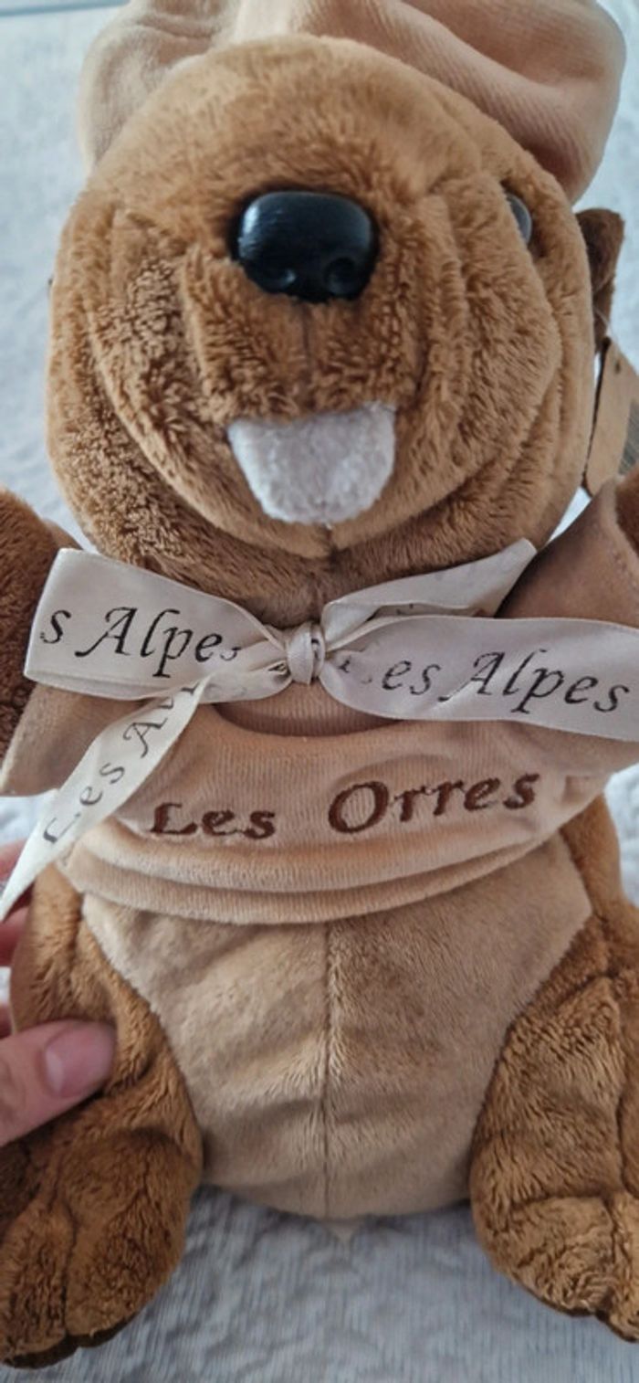 Peluche Marmotte Les Orres Neuve avec étiquette - photo numéro 2