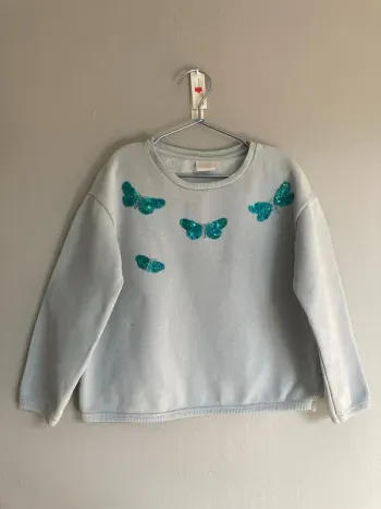 Pull fille Zara 6 ans papillons sequins