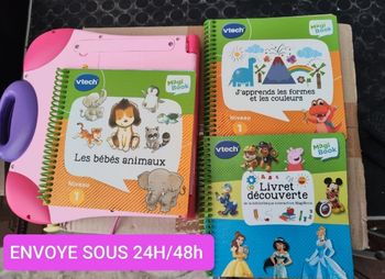 3 livre et livre et VTech MagiBook Pack Rose Livre Interactif enfant🌸 envoie aujourd'hui ou demain