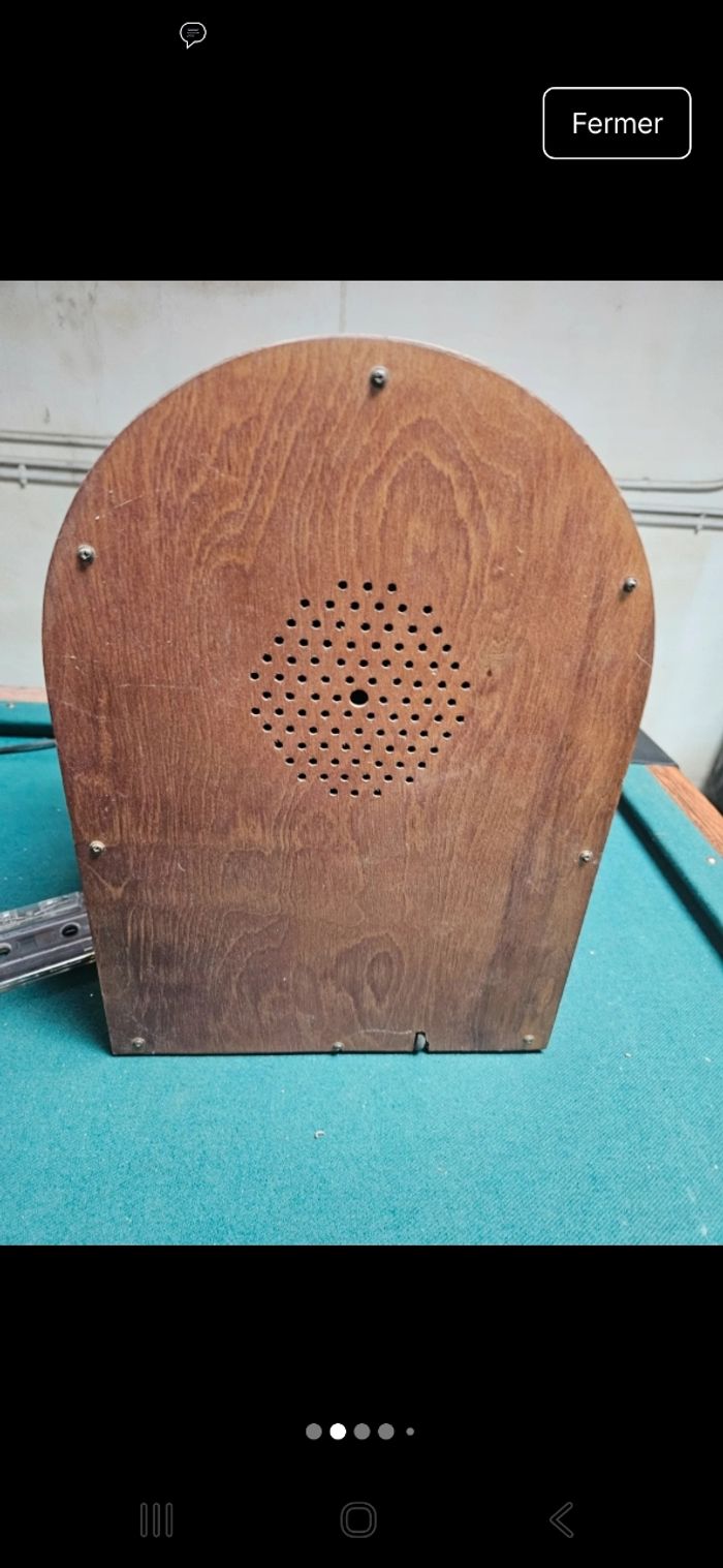 Mini juke box radio cassette vintage à fil - photo numéro 2