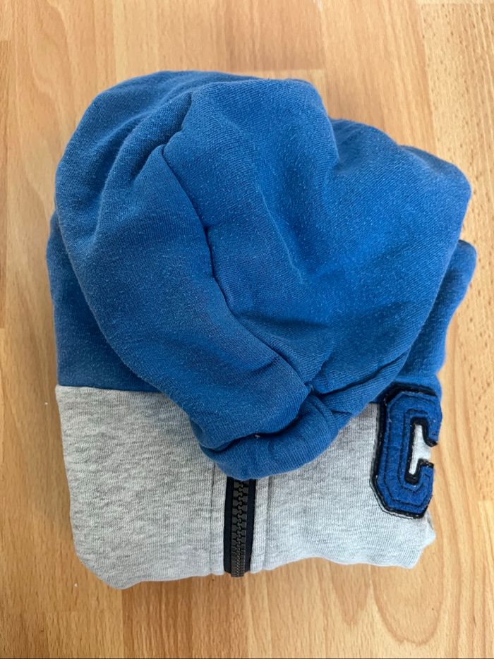 Gilet Vertbaudet bleu gris marine - photo numéro 5