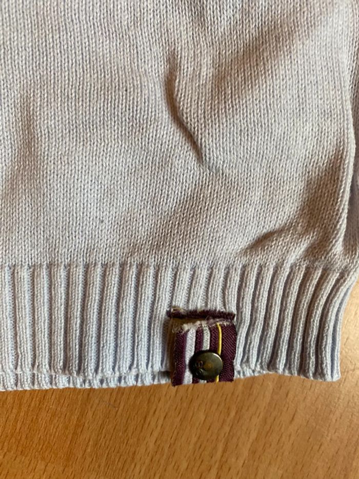 Beau pull bleu clair ML Obaïbi T. 6 mois/67 cm garçon TBE - photo numéro 6