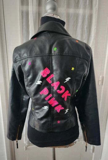 Veste customisé "Black Pink" Lola Liza