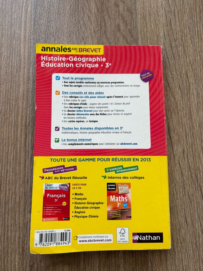 livre brevet histoire géo - photo numéro 2