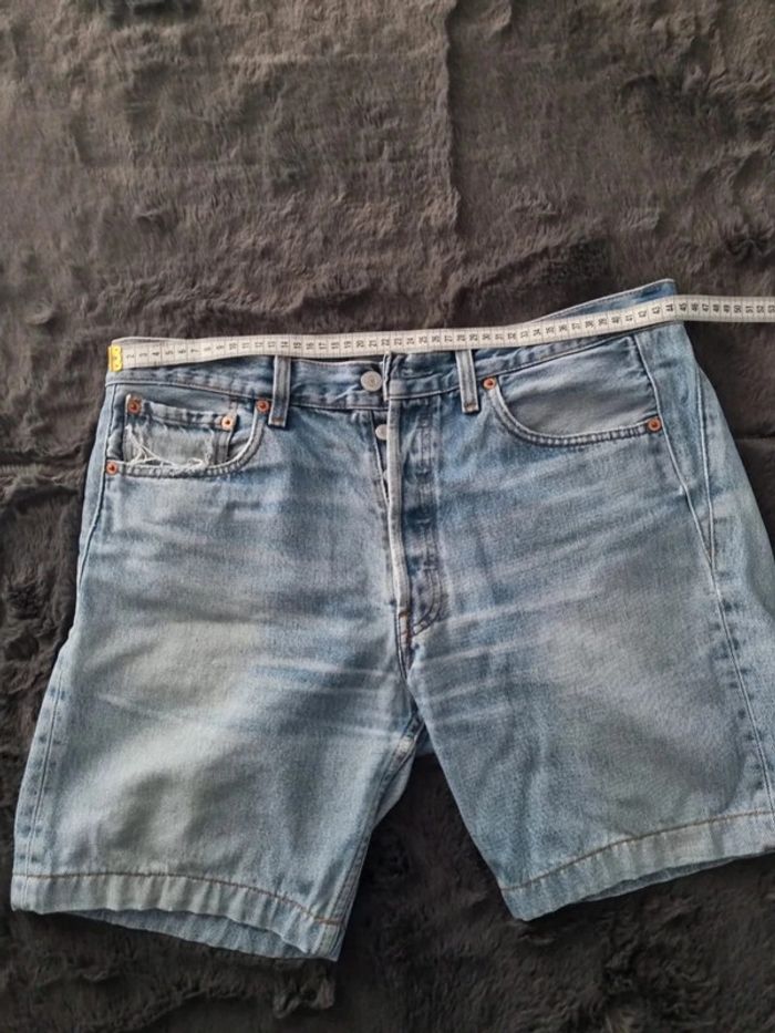 Short jeans levis 501 bleu clair - photo numéro 5
