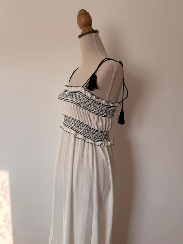 Robe tunique longue Kleid dress Vestido Vestito jurk jumpsuit femme donna woman mujer volant été - photo numéro 2