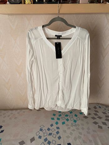 Superbe belle chemise blanche Amisu neuve avec étiquette taille M