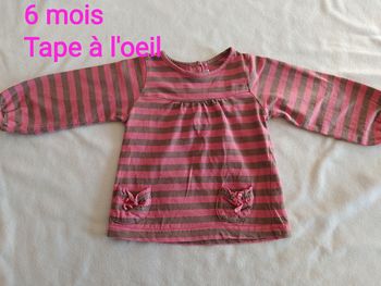 T -shirt manches longues 6 mois Tape à l'oeil