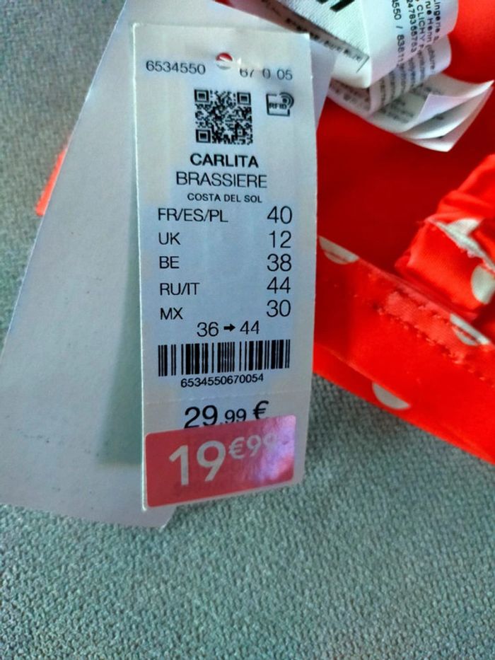 Haut de bikini à pois – Etam – Taille 40 – Neuf avec étiquette - photo numéro 5