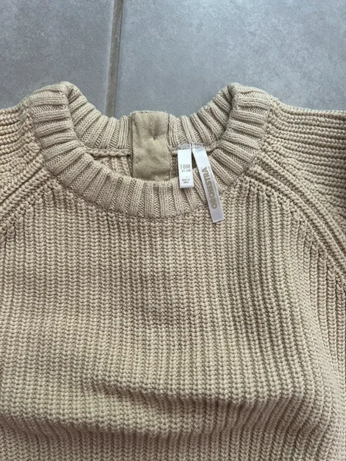 Pull beige orchestra taille 18 mois - photo numéro 3