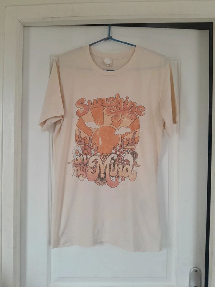 Tee shirt imprimé Sunshine on my Mind canvas mixte