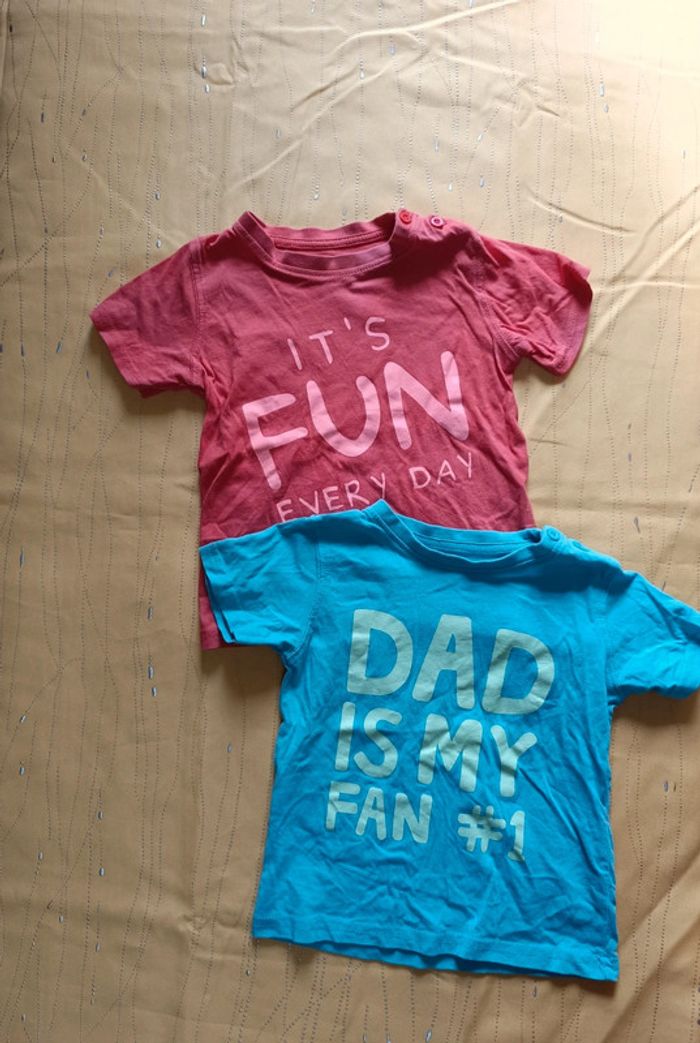 Lot de 2 tee-shirts manches courtes Gémo 24 mois