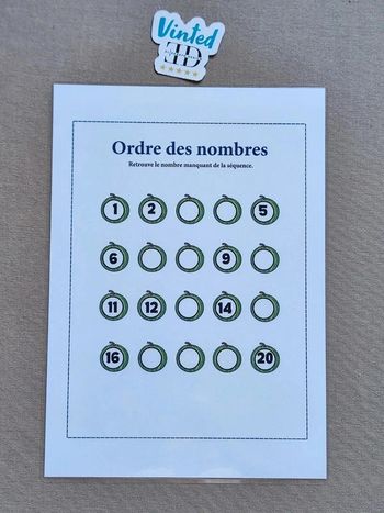 Nombre manquant suite de nombres