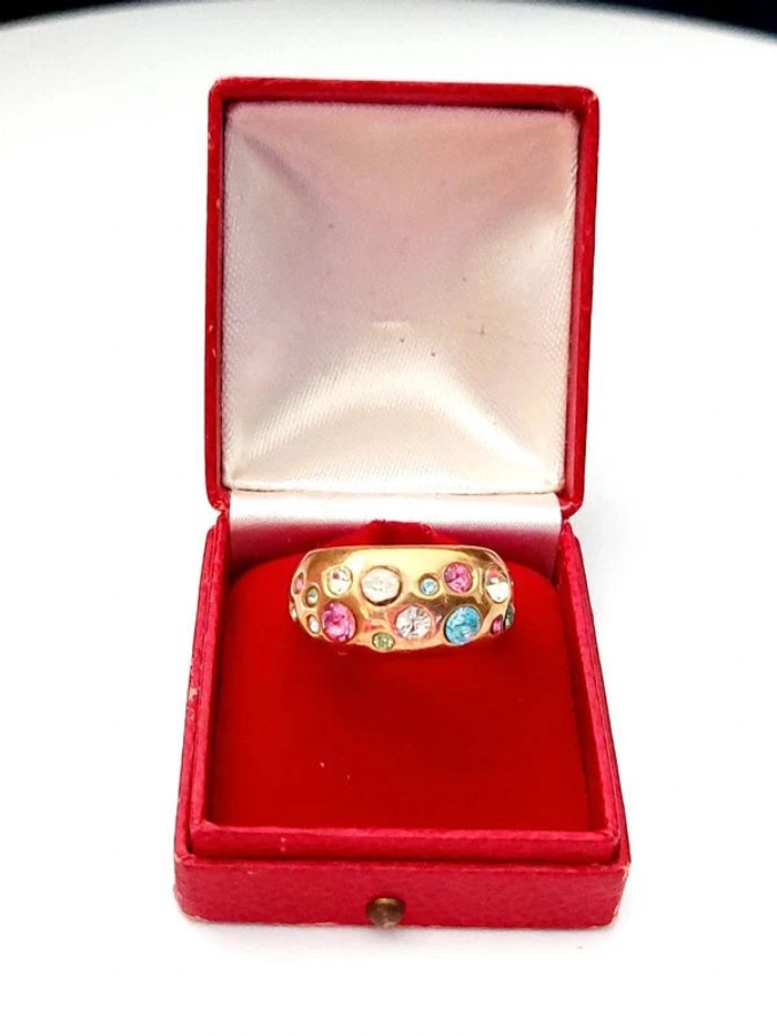 bague jonc en plaqué or vintage taille 55 - photo numéro 2