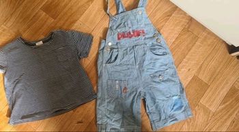 Salopette T-shirt 2 ans
