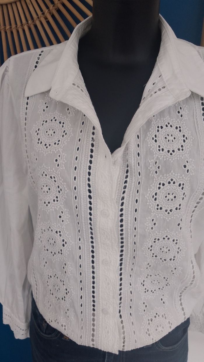 Chemise brodée coton Taille M/L - photo numéro 2