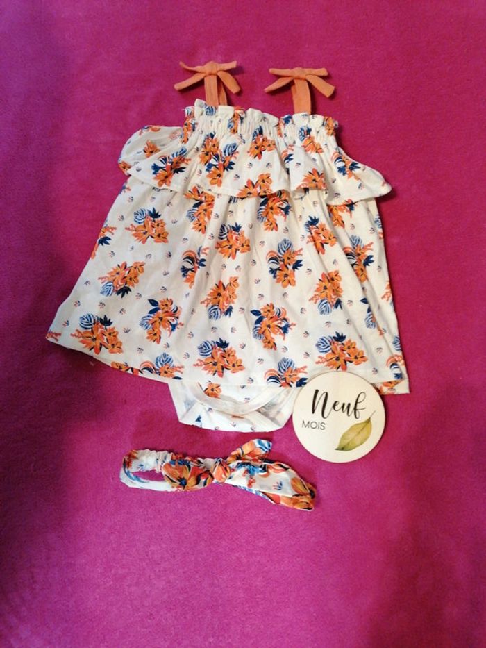 Robe body intégré sergent major 9 mois