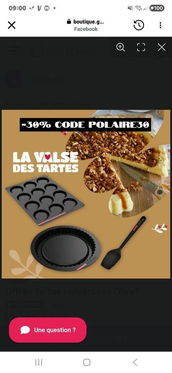 Moule tarte renversée guy demarle offre duo neuf