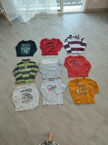 Lot de 9 Tshirts manches longues garçon 5 ans