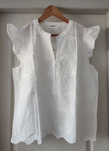 Blouse blanche sans manches xxl