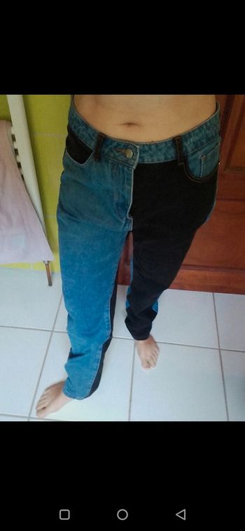 Jeans femme noir et bleu Shein