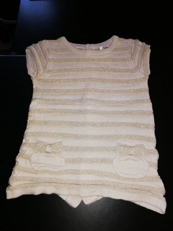 Robe style laine rose clair 6 mois fille kitchoun