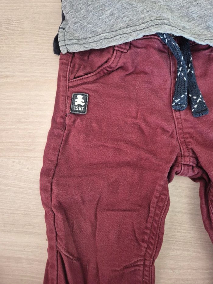 Ensemble t shirt manches longues et pantalon garçon 18 mois Lulu castagnettes - photo numéro 2