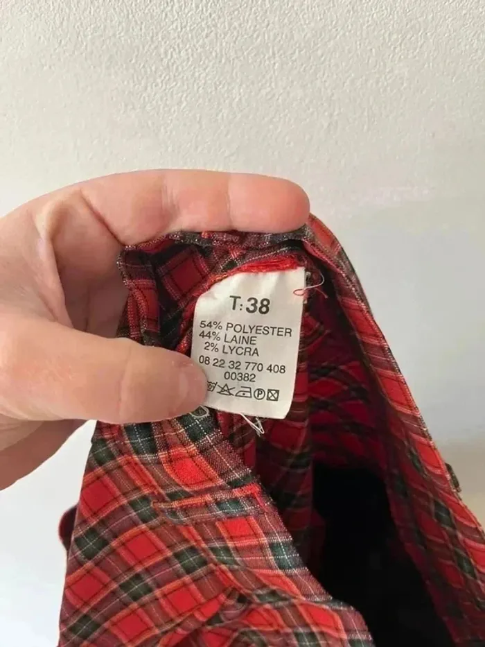 Pantalon à carreaux - Taille 32 - photo numéro 8