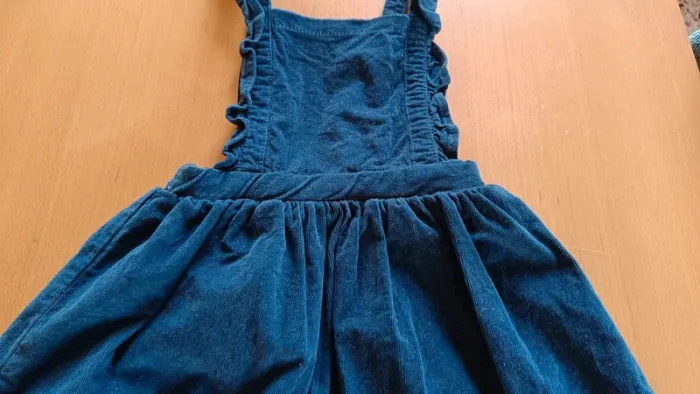 Robe en velours bleu canard - photo numéro 3