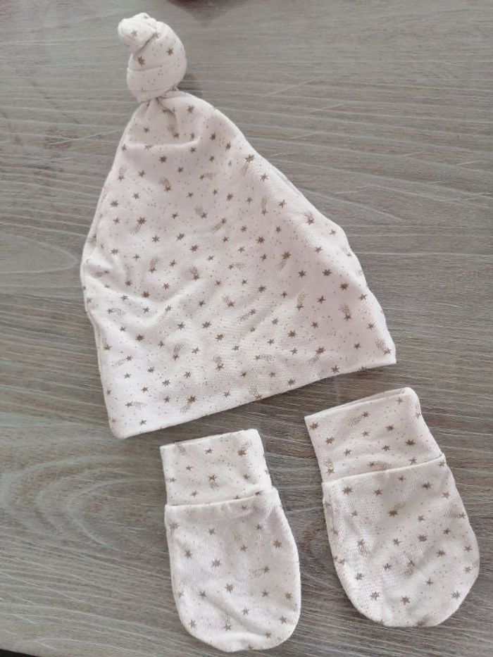 Lot de 3 bonnet de naissance