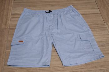 Short cargo Mixte léger extensible bleu ciel 