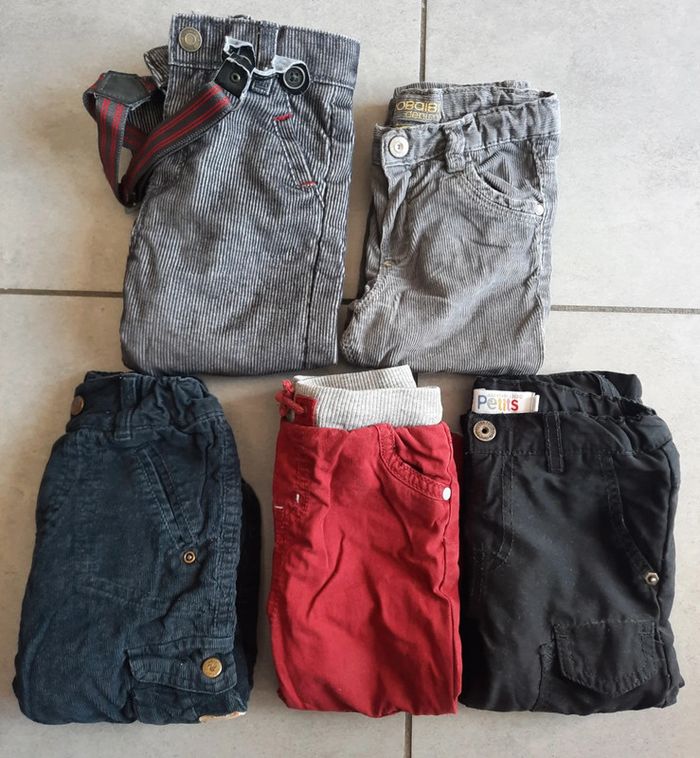 Lot de pantalons hiver garçon 18 mois - photo numéro 3