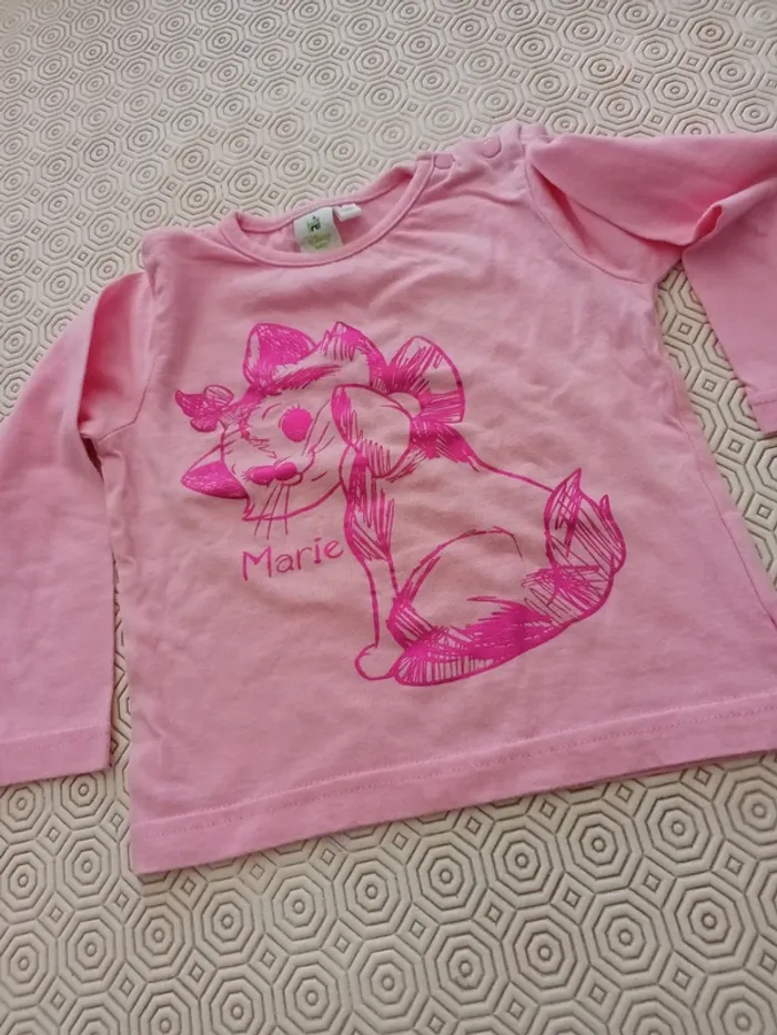 Tee-shirt Disney baby 18 mois rose - photo numéro 3