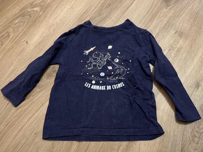 T-shirt enfant Sergent Major – Thème animaux & cosmos 👦 Taille : 3 ans / 36 mois Très bon état