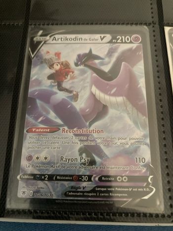 Carte Pokémon Artikodin de galar V