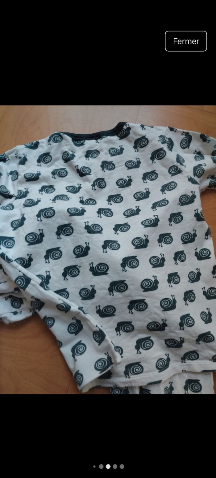 Pyjama escargot petit bateau 8/10 ans - photo numéro 9