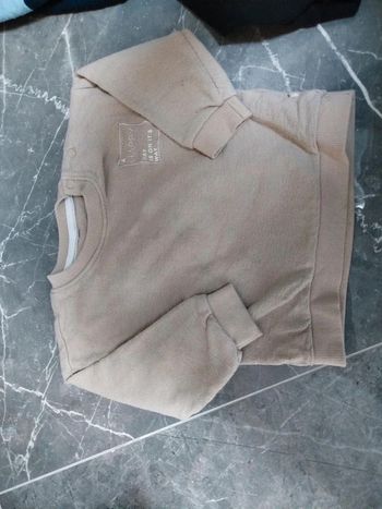 Sweat beige pull mixte 80 cm