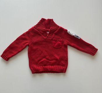 Pull garçon rouge - 3 mois - Grain de blé