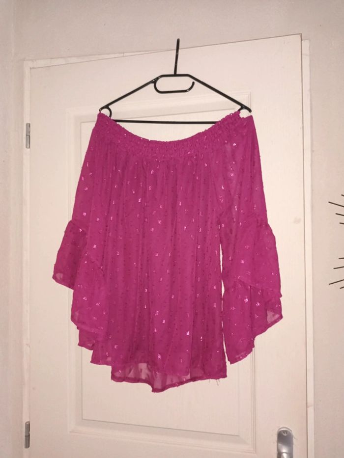 Blouse bohème violet - photo numéro 5
