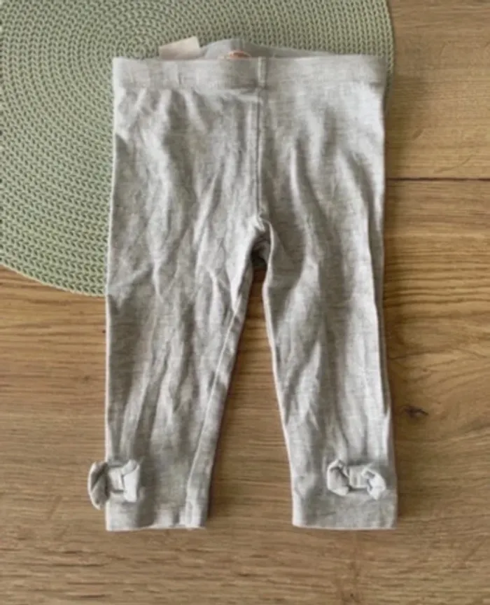 Lot de 2 leggings neufs avec petits noeuds- 12mois - DPAM - photo numéro 7