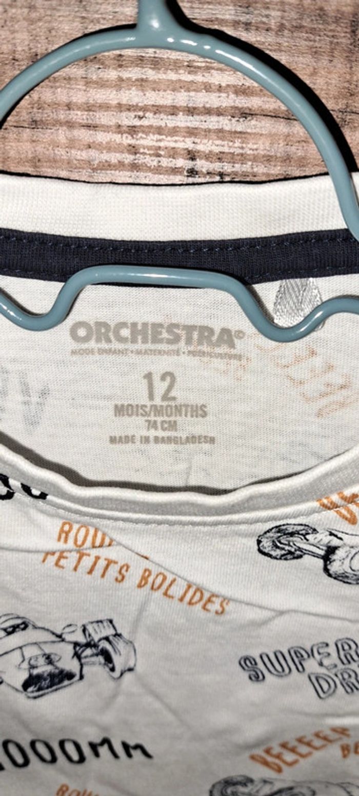 Tee-shirt blanc Orchestra 12 mois - photo numéro 3