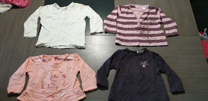 4 tee-shirts manches longues 6 mois