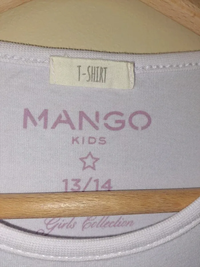 T-shirt fille Lila Mango kids 13/14 ans tbe décoloration légère 1 coude ne se voit pas - photo numéro 4