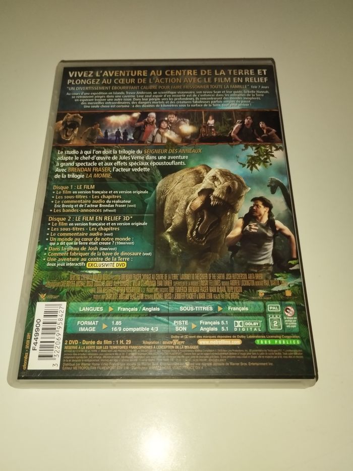 DVD voyage au centre de la terre 3D avec lunettes - photo numéro 2