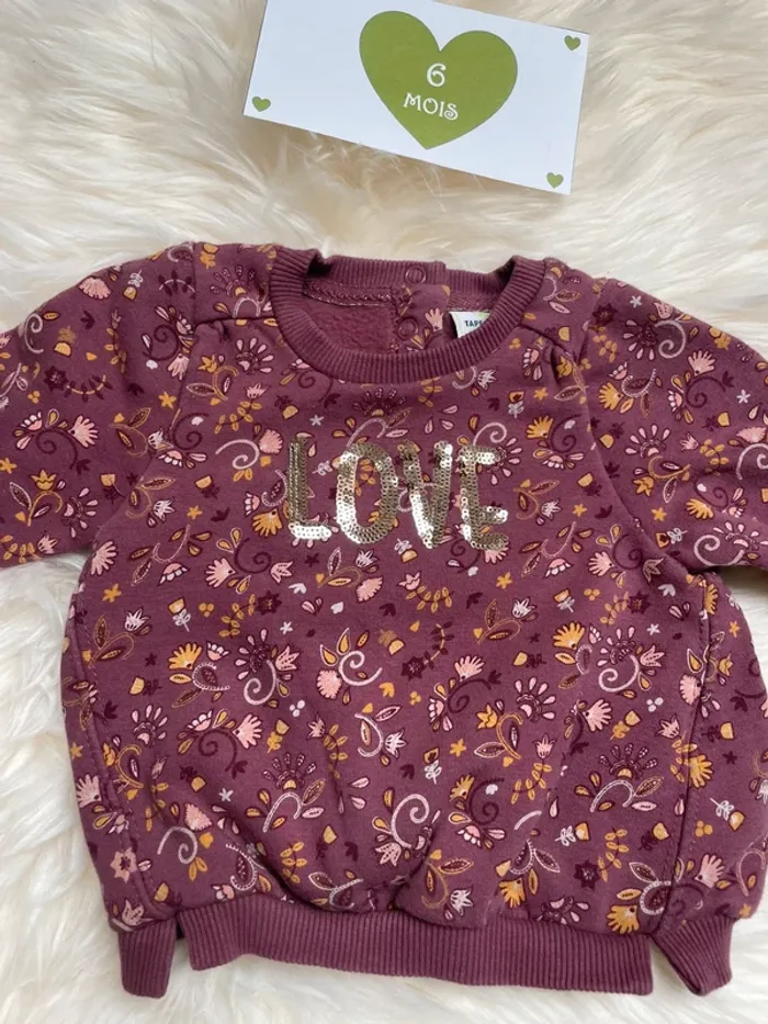 6 mois - Ensemble TAO prune - pull et pantalon - photo numéro 7