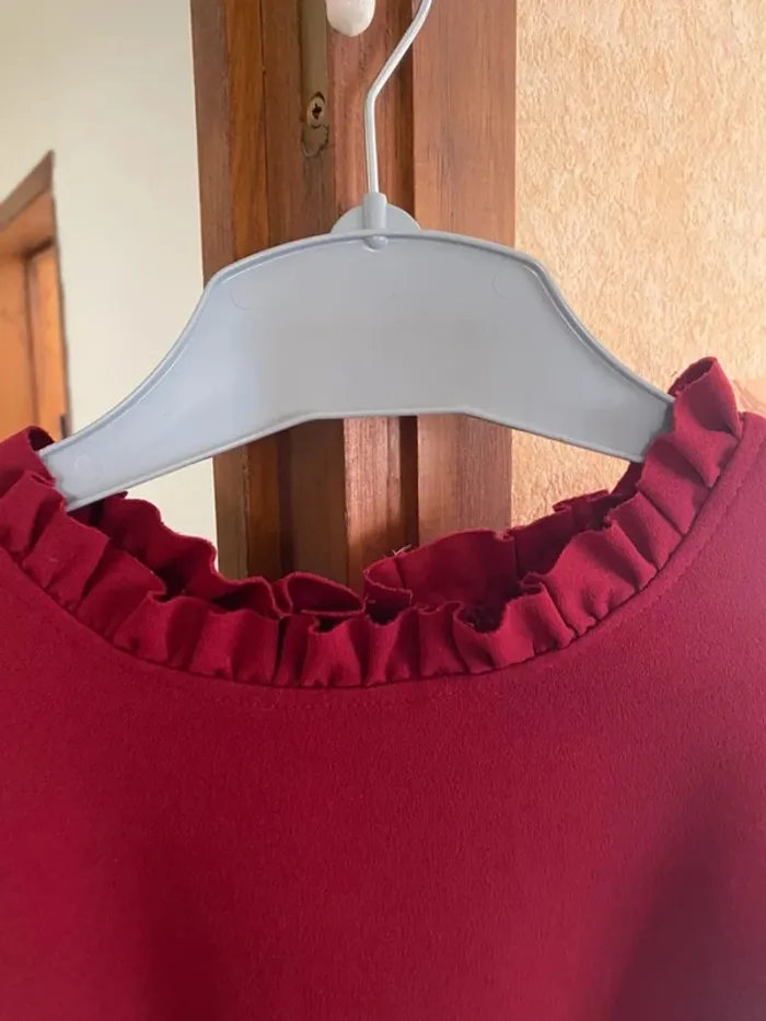 👗 Élégante robe bordeaux à épaules ajourées – Taille XL – Très bon état - photo numéro 5