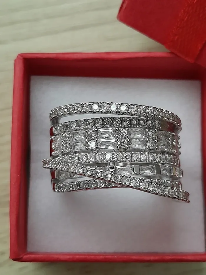Large Bague avec strass en cristal, style Bohème,  taille 60 - photo numéro 2